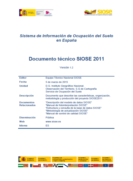 SIOSE-2011. Documento técnico. v 1.2