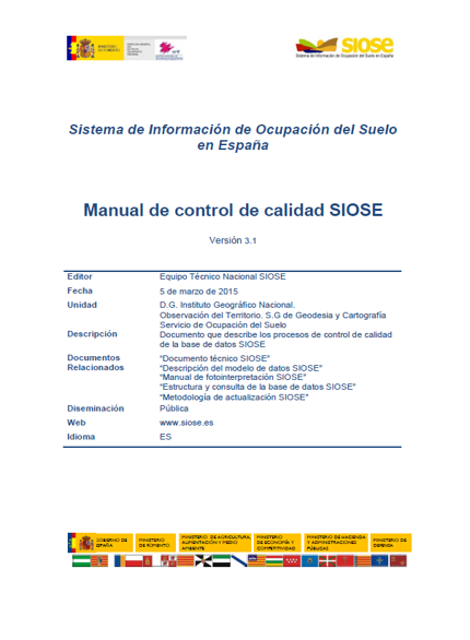 SIOSE-2015. Manual de control de calidad. V 3.1.
