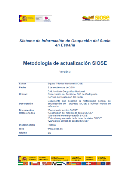 SIOSE-2018. Metodología de actualización. v 3.