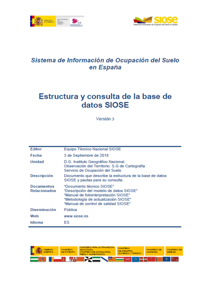 SIOSE-2018. Estructura y consulta de datos.