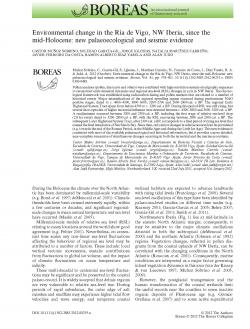 Environmental change in the Ría de Vigo, since the mid-Holocene