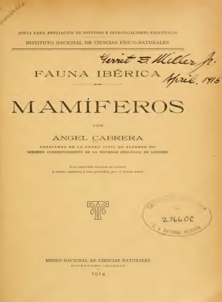 Fauna Ibérica. Mamíferos