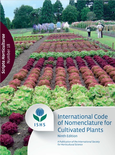 Inter Code Nomenclatura for Cultivadte Plants (2016)