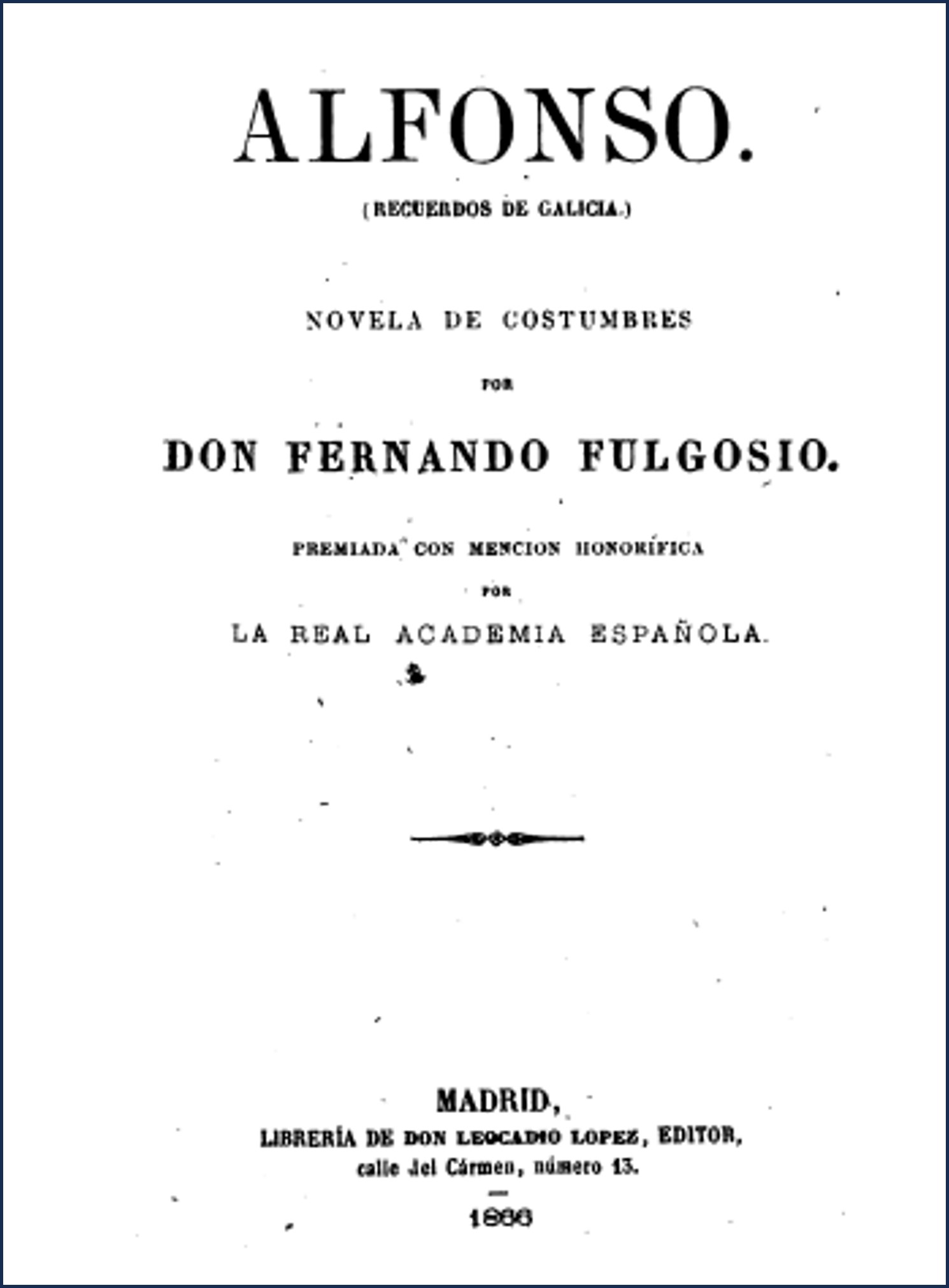 Alfonso (Recuerdos de Galicia). 