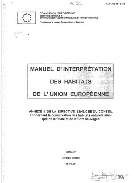 Interpretation Manual Habitats - EUR12 (1995) - Fr