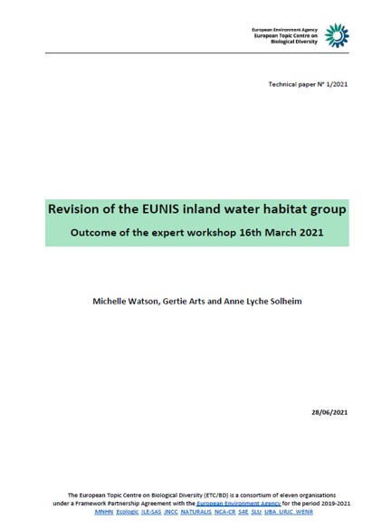 EUNIS-2021: Revision inland water