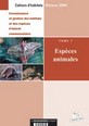Cahiers d'habitats: T7: Espèces animales