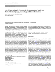 Late Würm and early Holocene in the mountains of NW Iberia