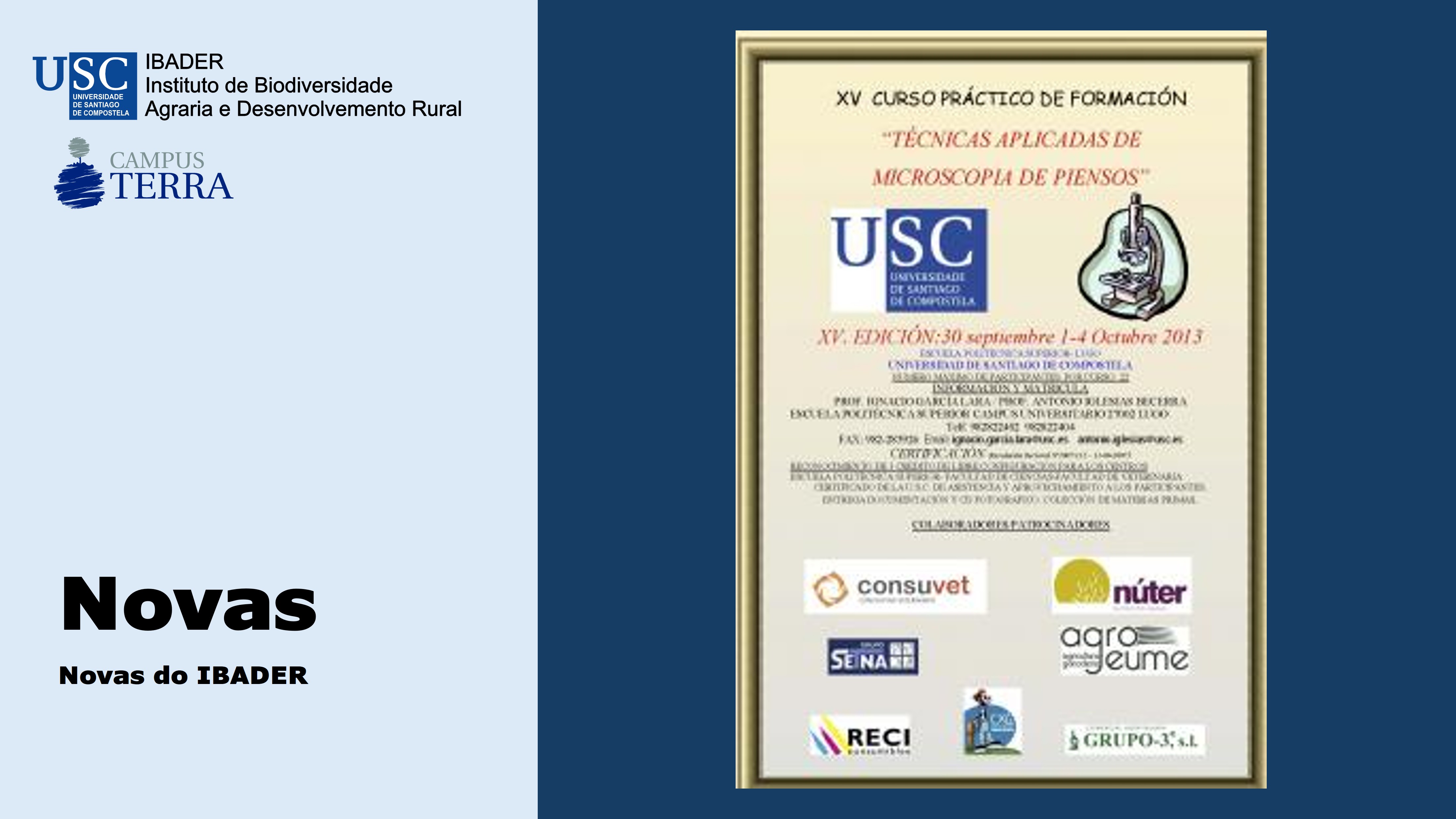 2013/06/20: Oferta de curso de formación