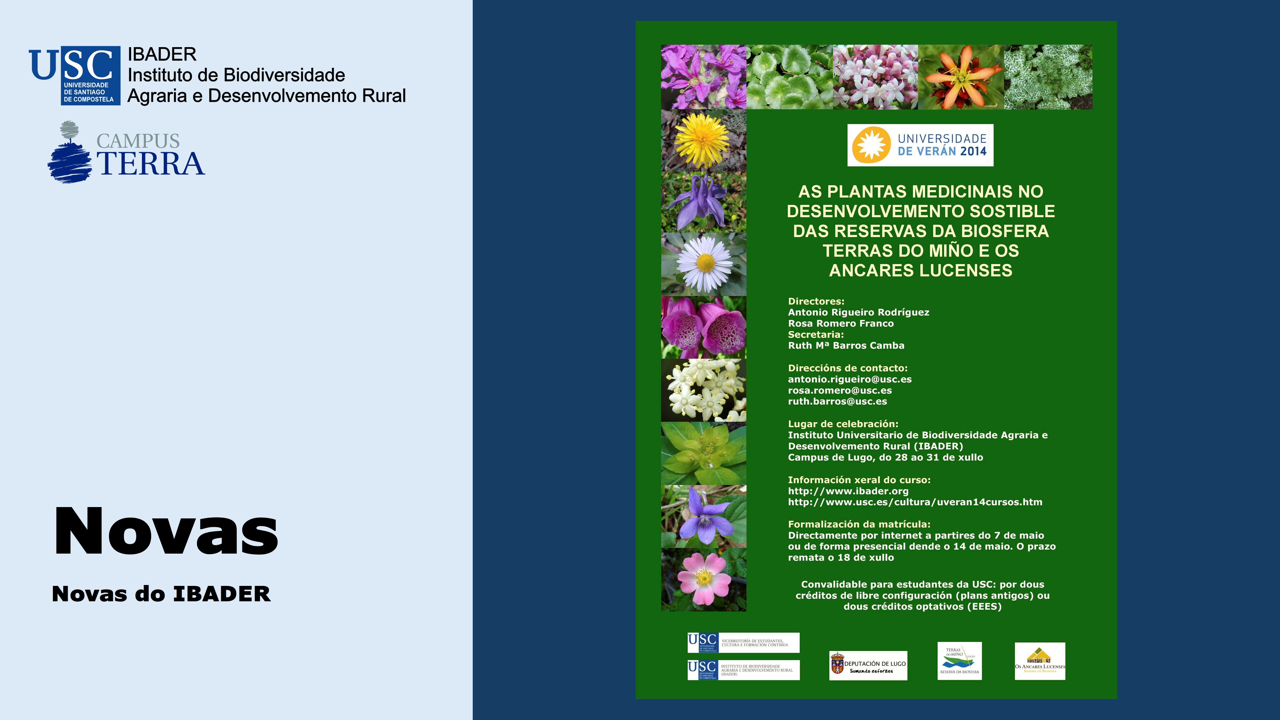 2014/05/11: Curso de Verán: Plantas Medicinais
