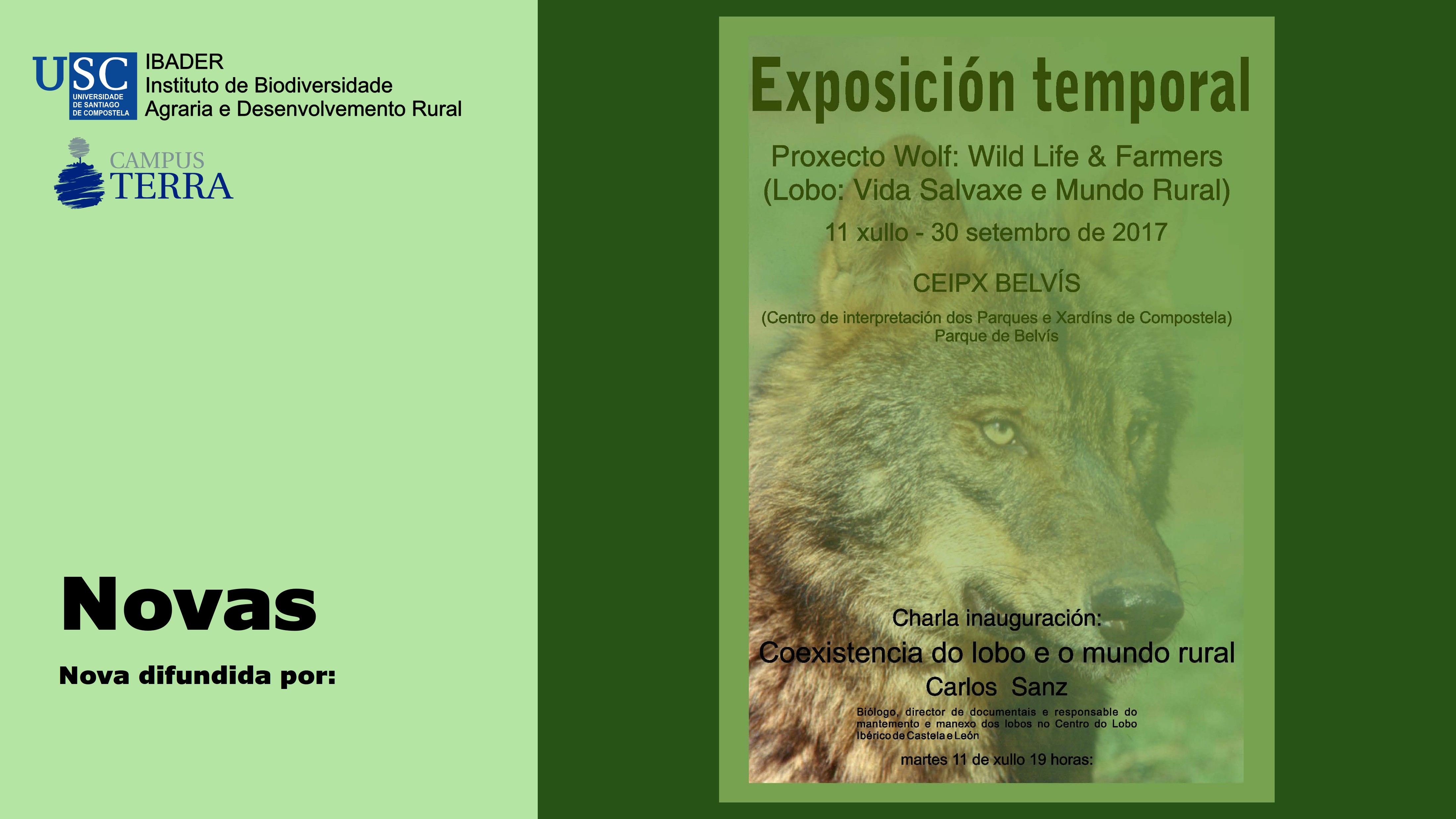 2017/07/04: Charla e inauguración exposición itinerante porxecto Wolf 
