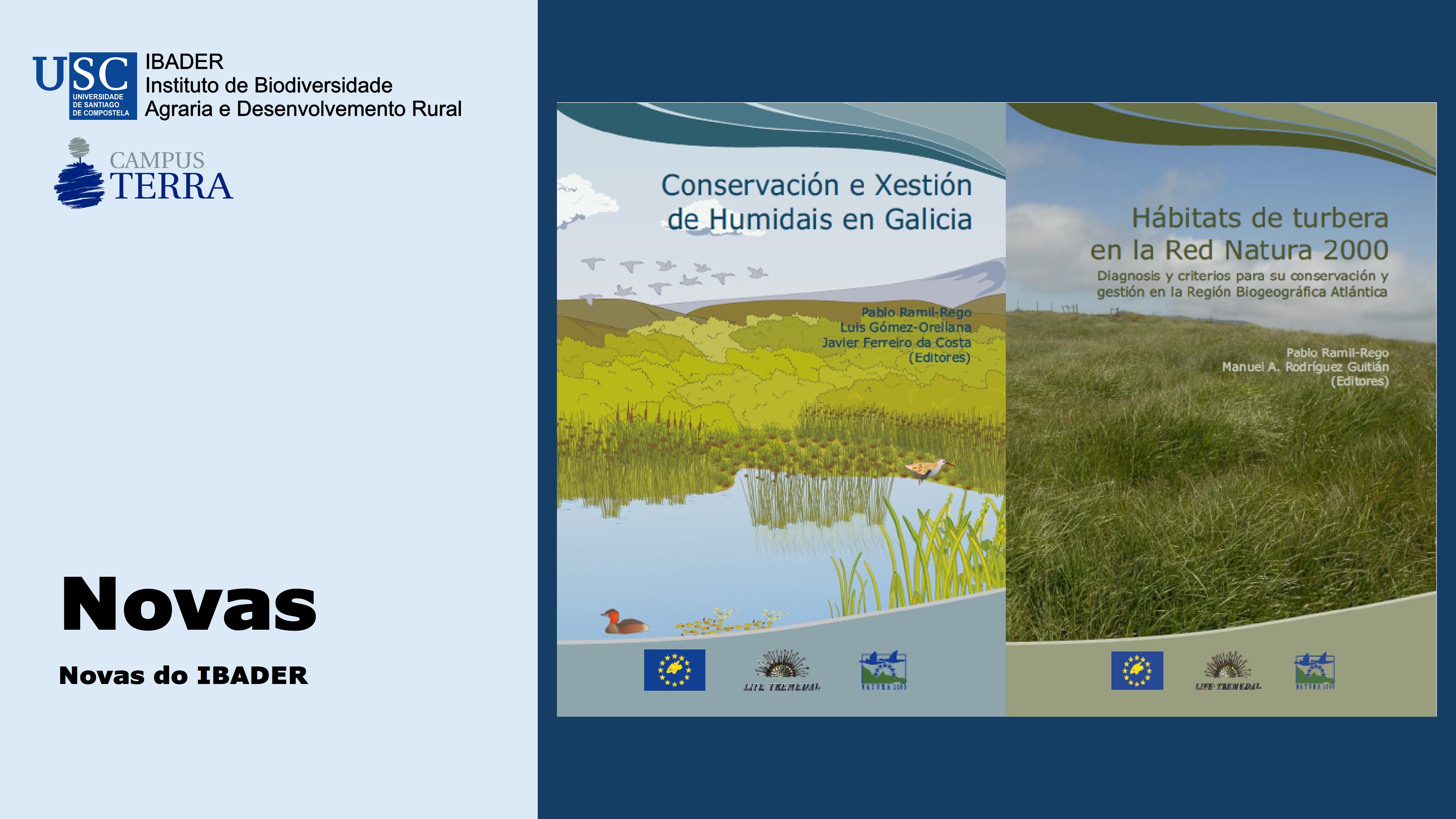 2018/06/22: Presentadas dúas novas publicacións do IBADER