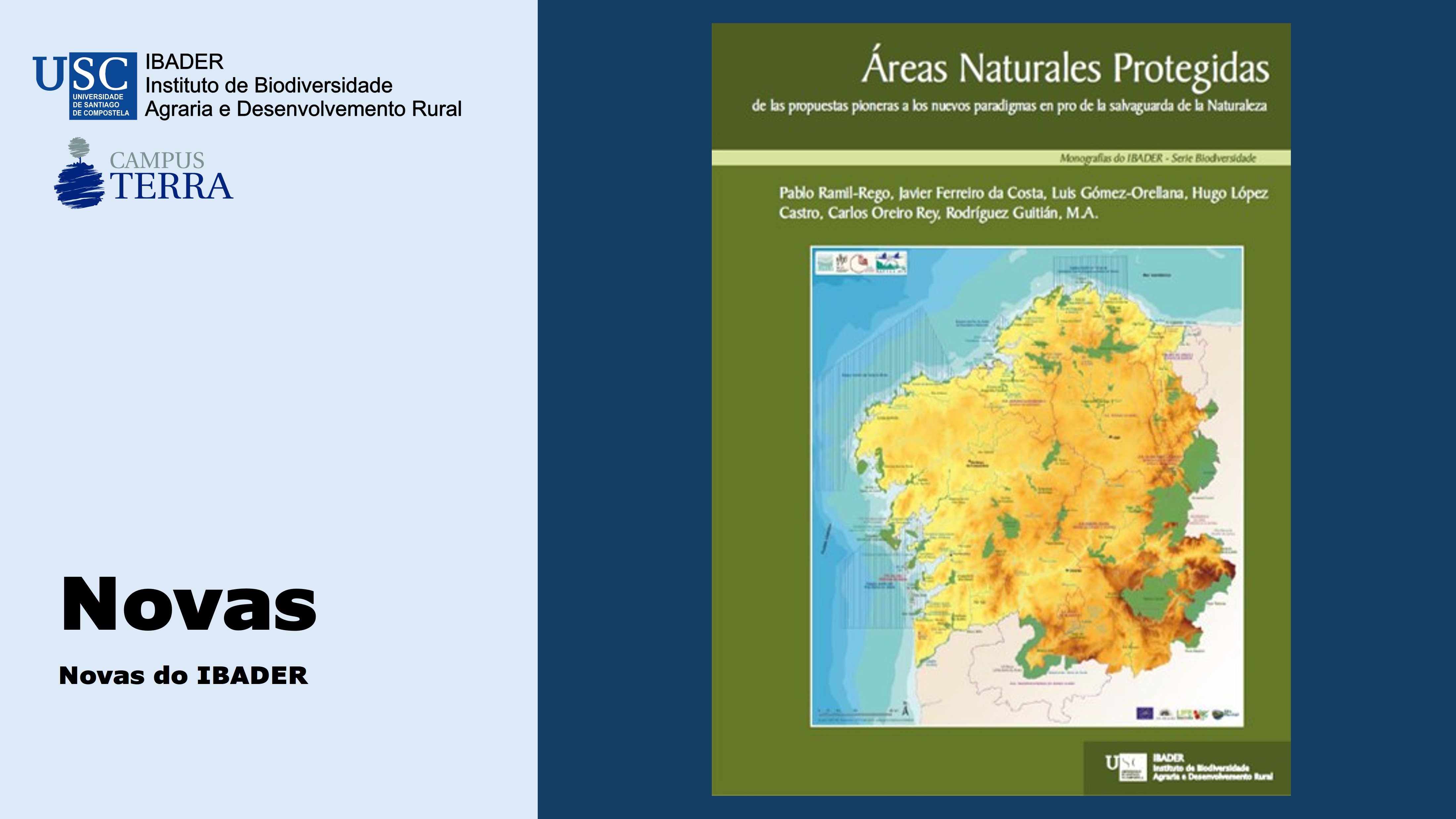 2021/12/30: Publicada unha nova Monografía do IBADER: Áreas Naturales Protegidas
