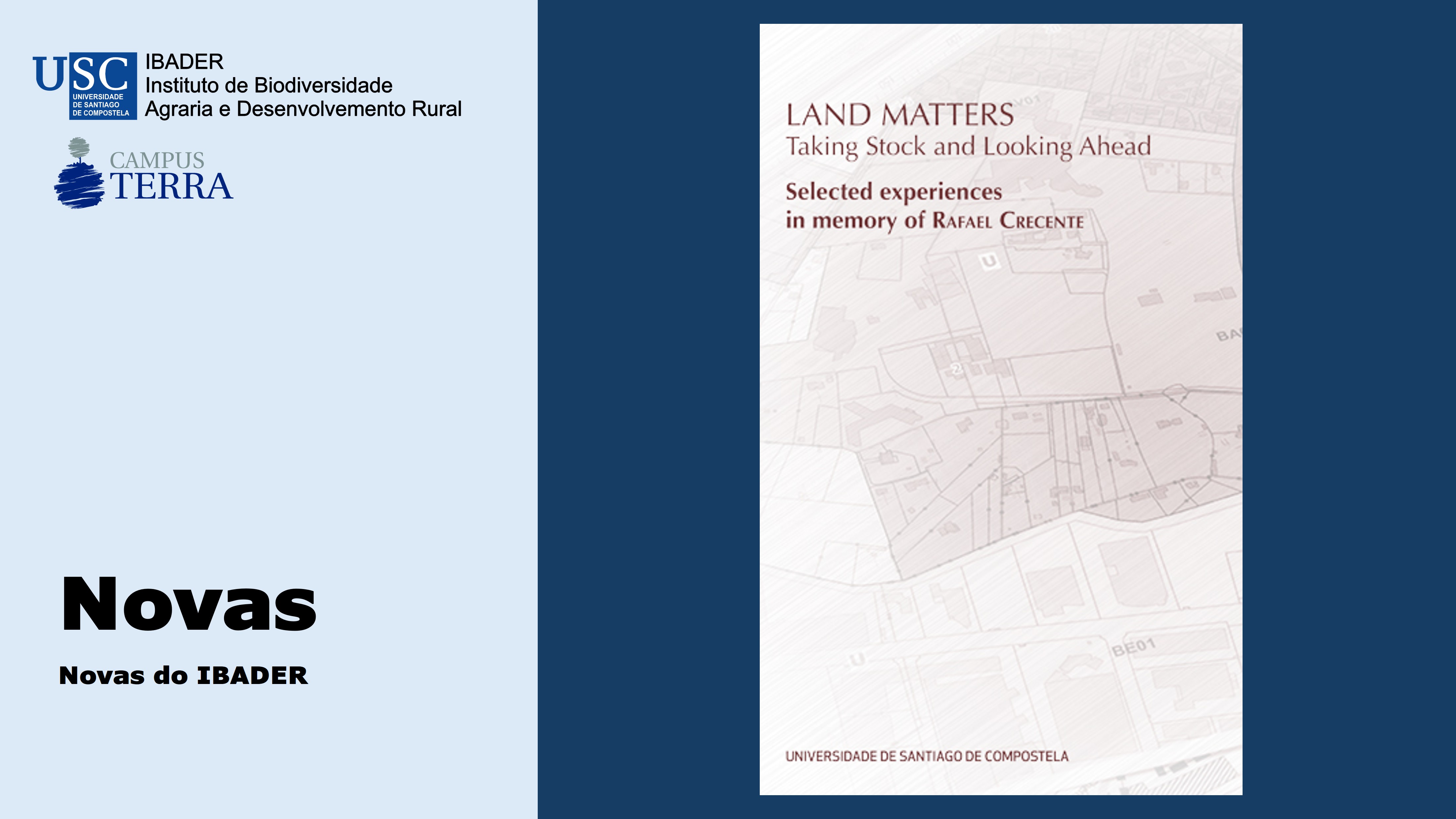 2022/06/08: Presentación do libro: Land Matters