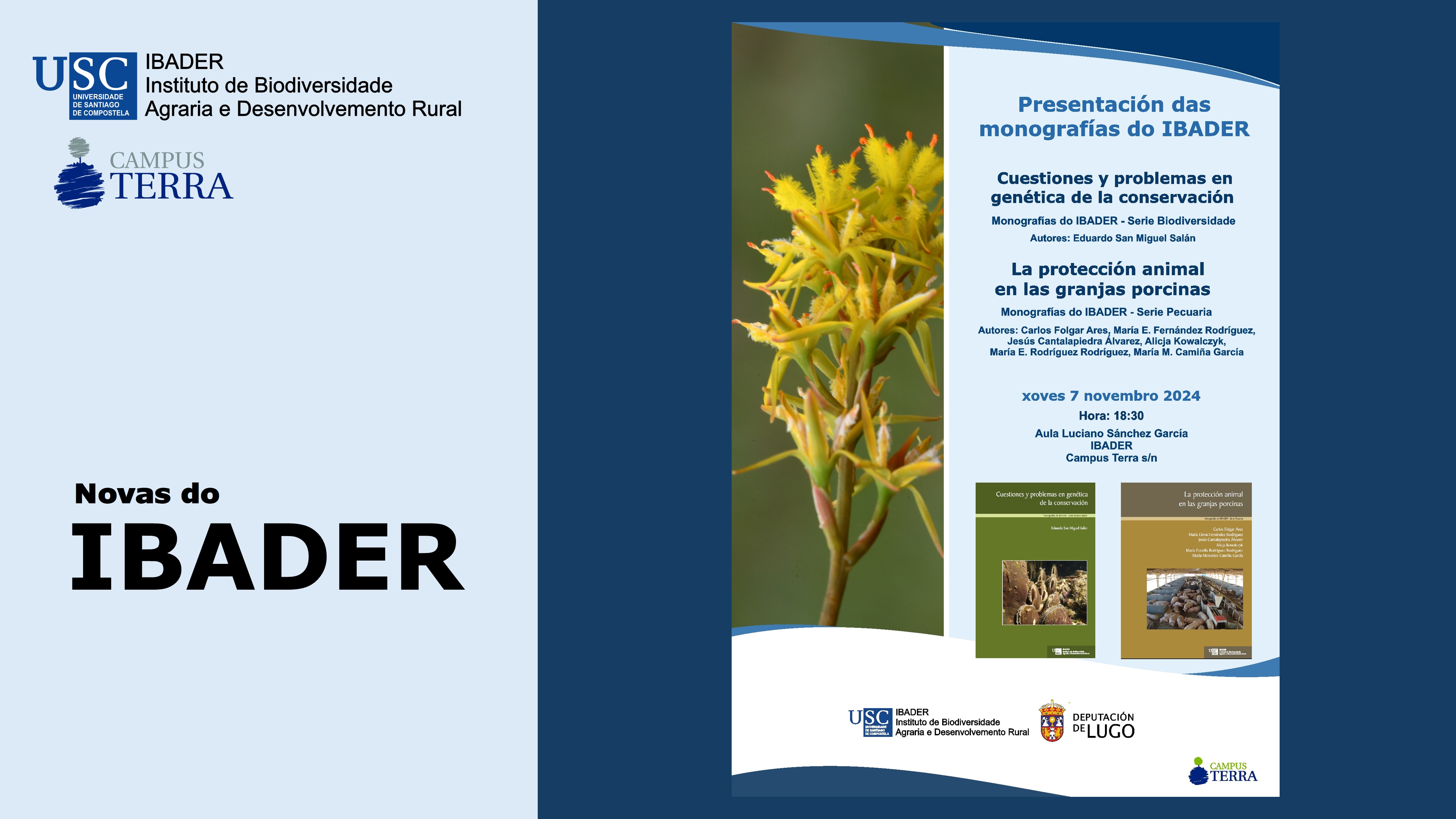 2024/10/23: Presentación de Monografías do IBADER e Relatorio