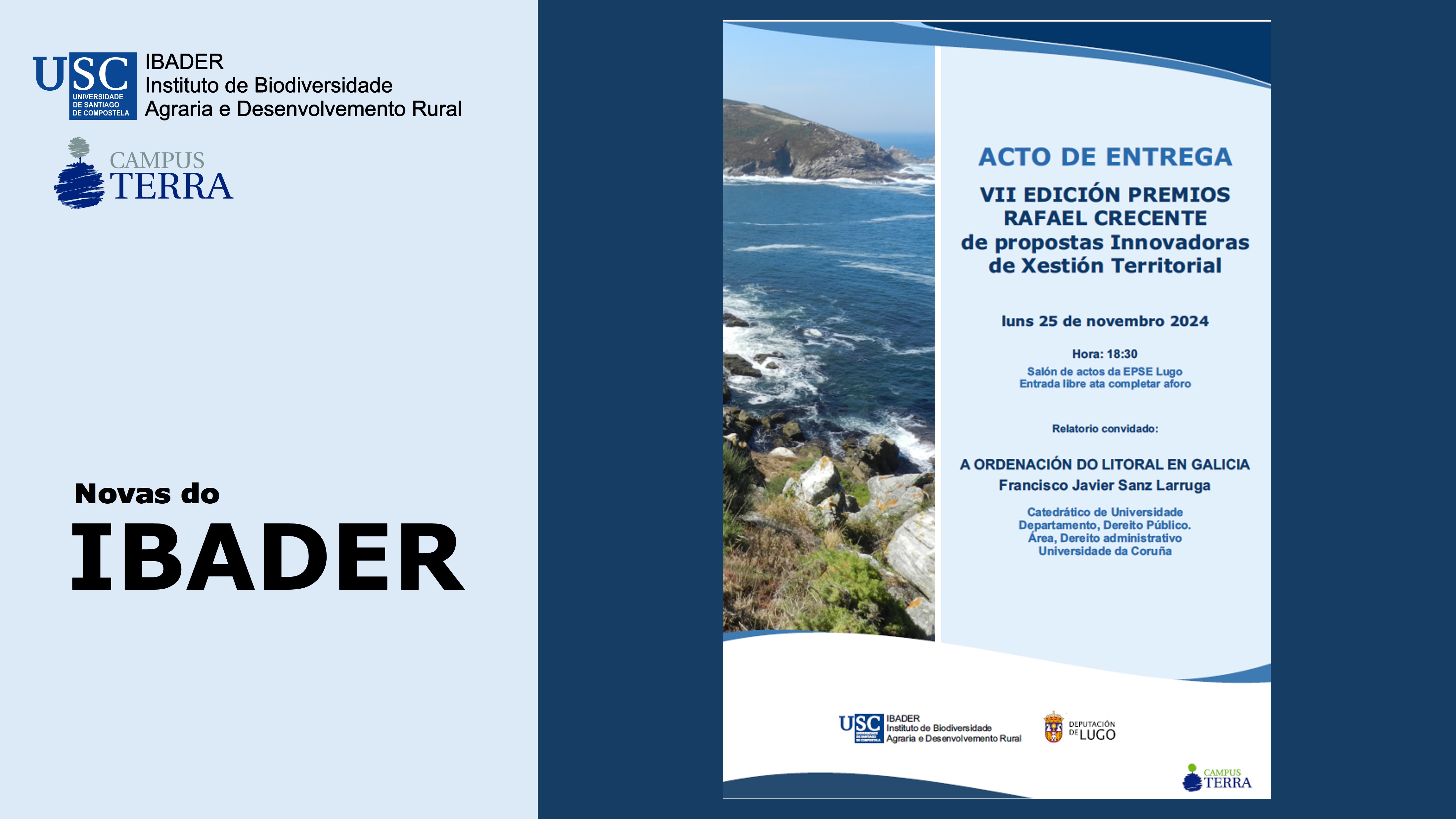 2024/11/25: Acto de entrega dos premios de Investigación Rafael Crecente Maseda