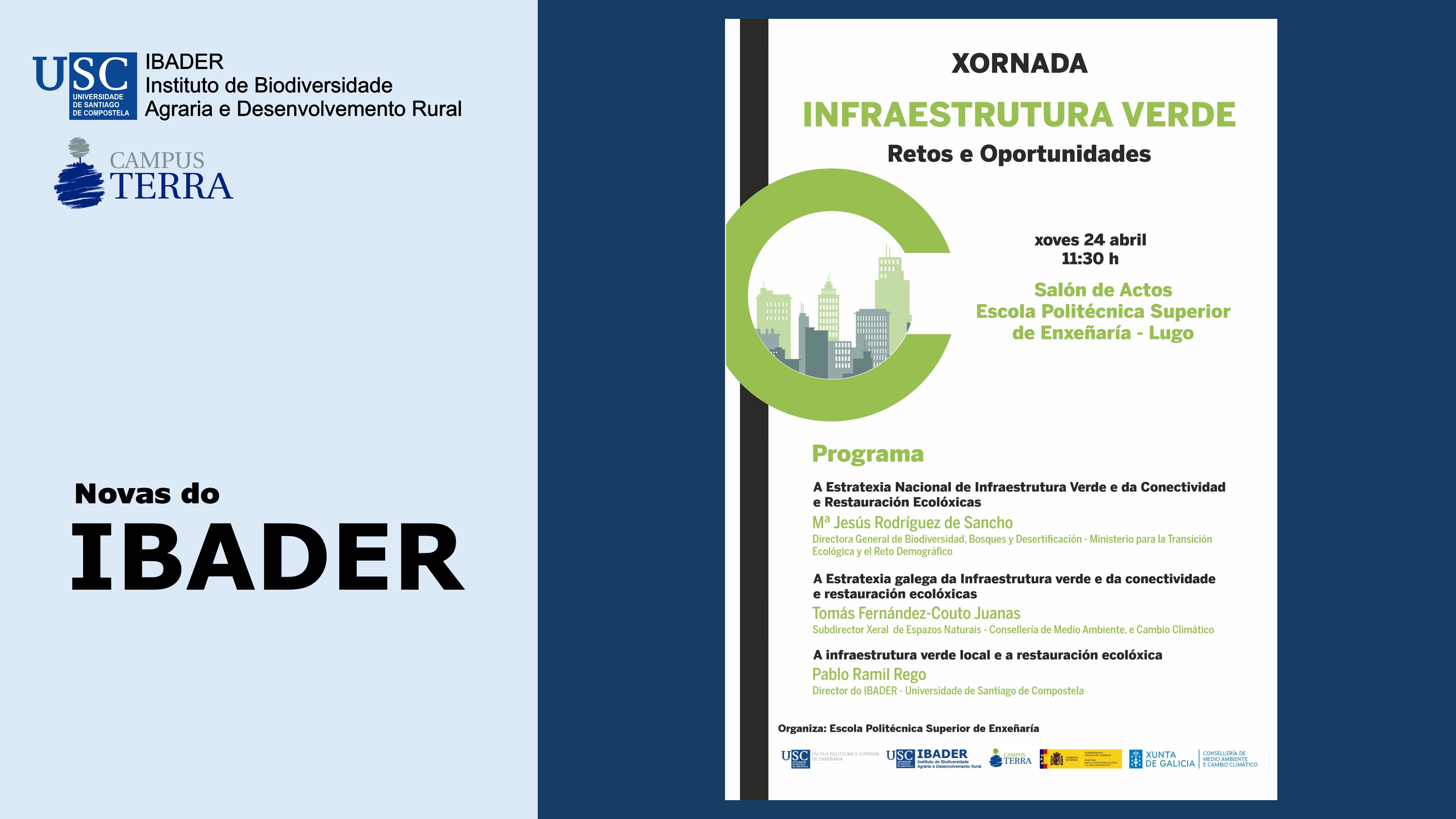 16/04/2025: Xornada de Infraestrutura verde:  Retos e oportunidades