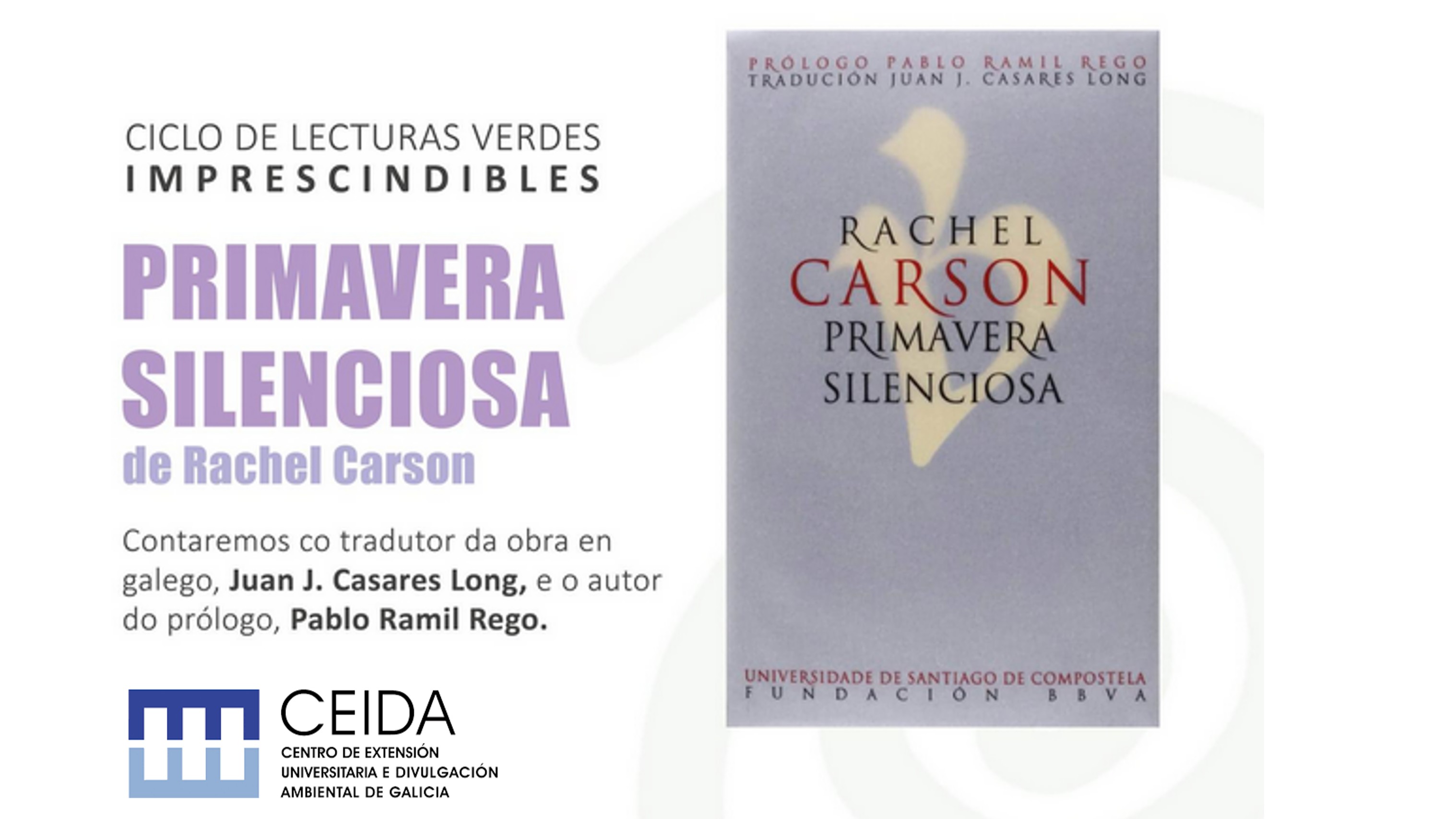 16/04/2025: O CEIDA organiza uncoloquio entorno a ‘Primavera silenciosa’ de Rachel Carson