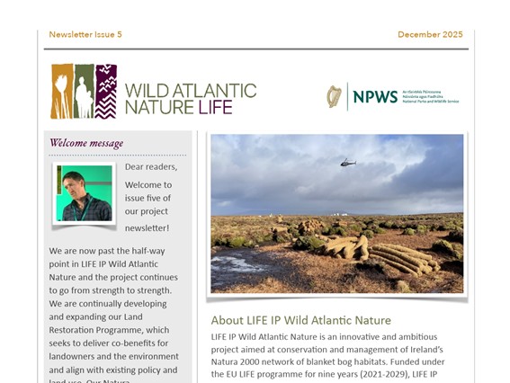 2025/12/23: Publicado o quinto boletín do Proxecto LIFE IP Wild Atlantic Nature