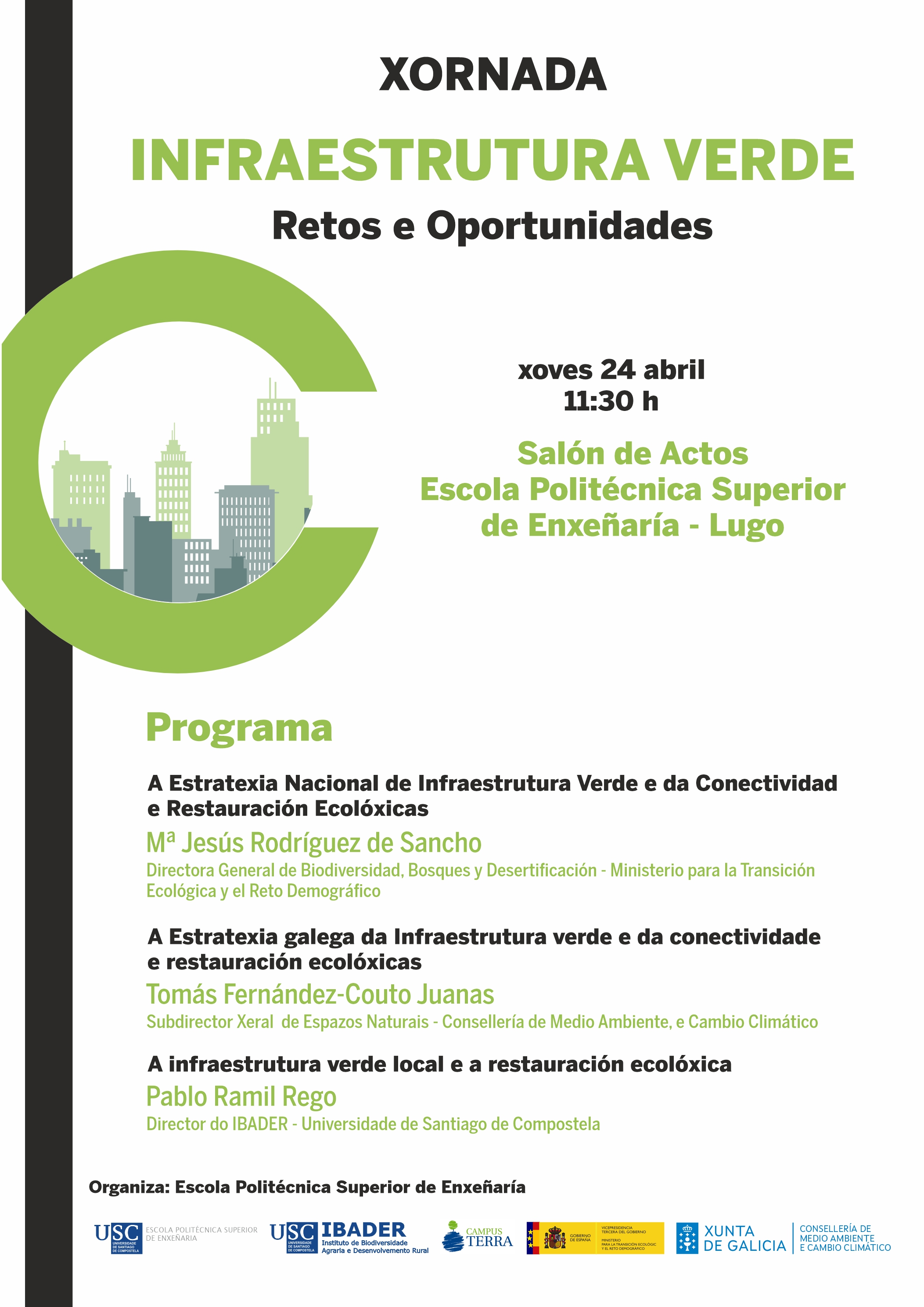 16/04/2025: Xornada de Infraestrutura verde:  Retos e oportunidades