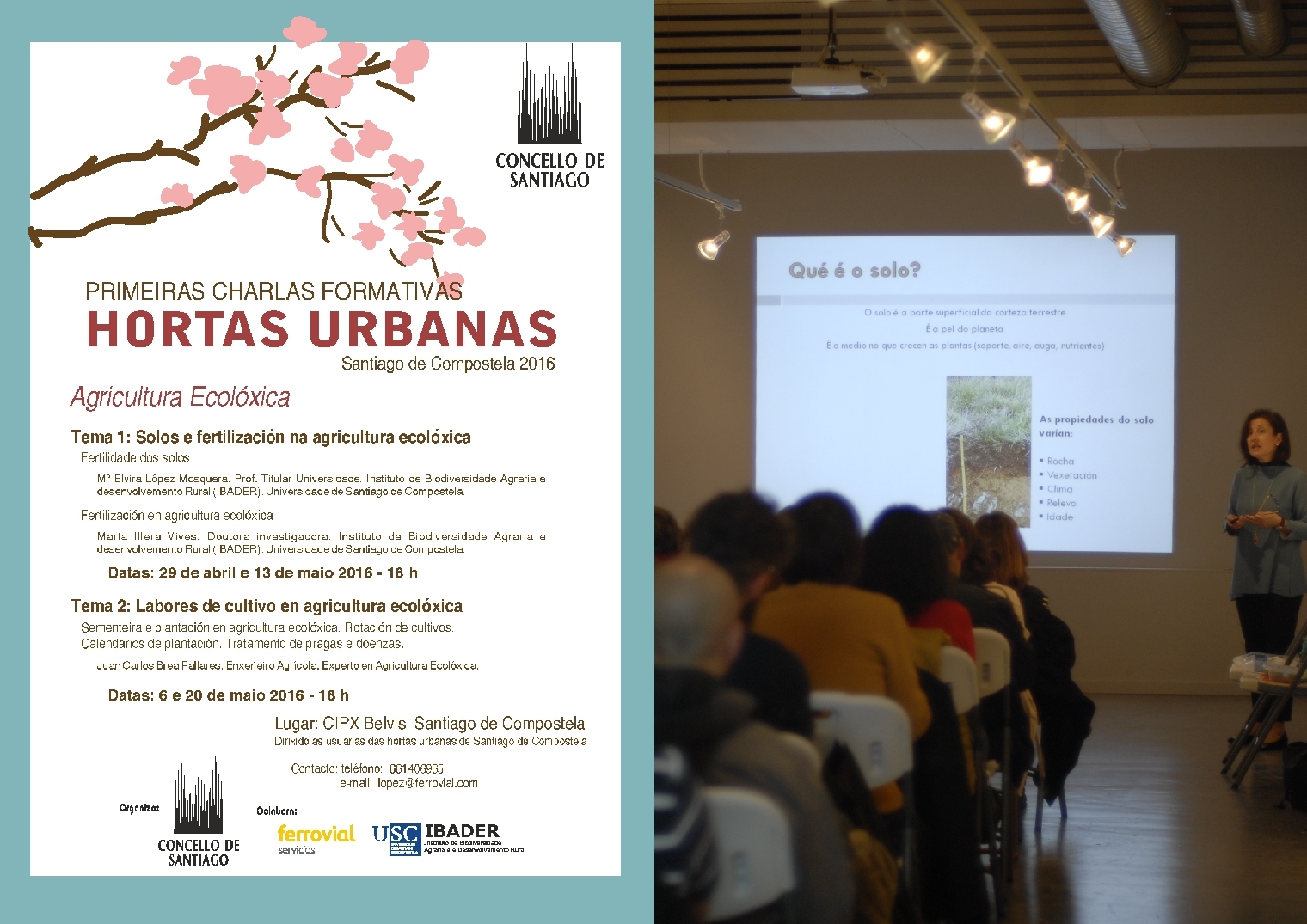 2016/05/02: Primeiras charlas formativas Hortas Urbanas en Compostela