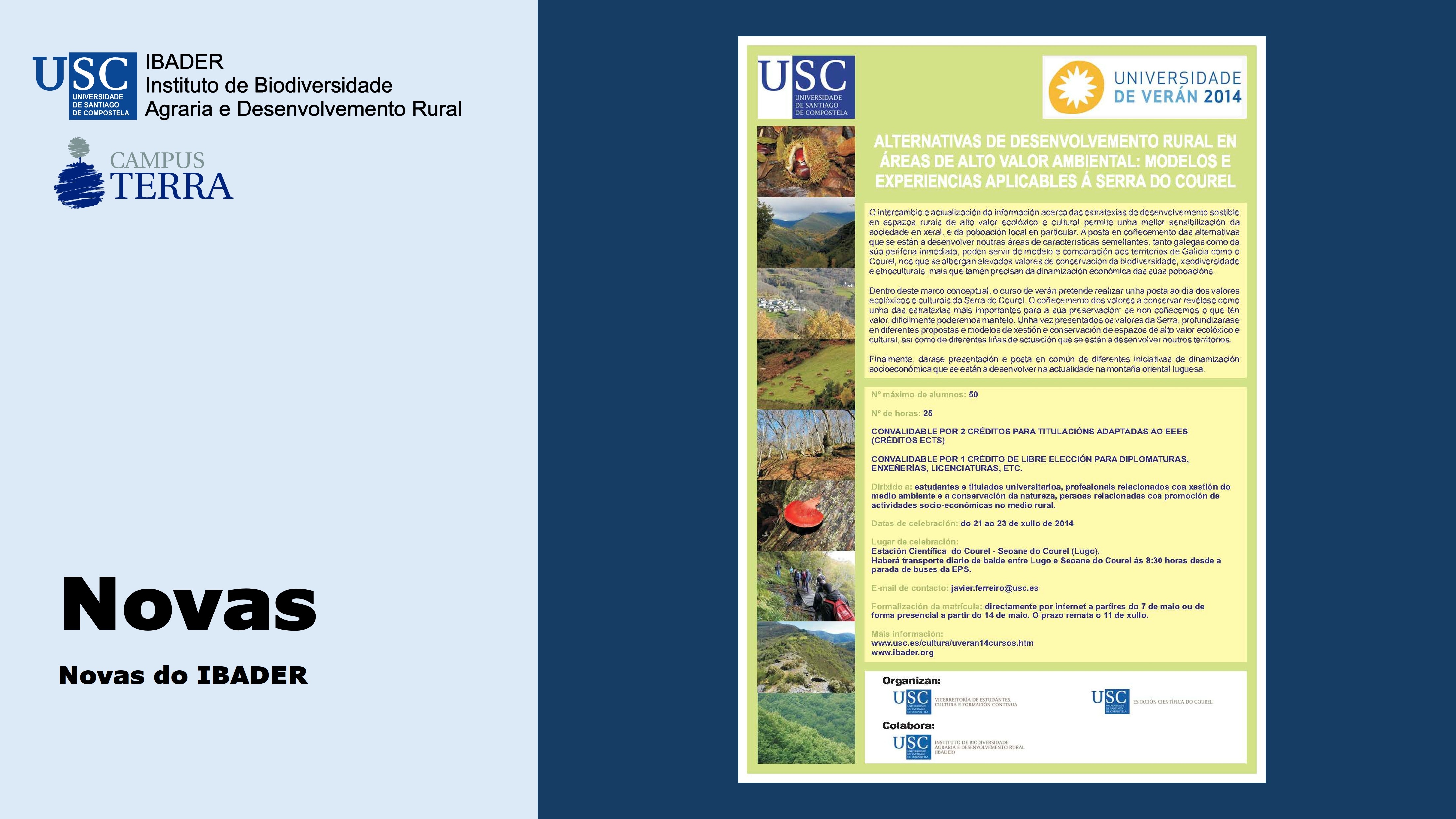 2014/05/10: Curso de Verán: Courel