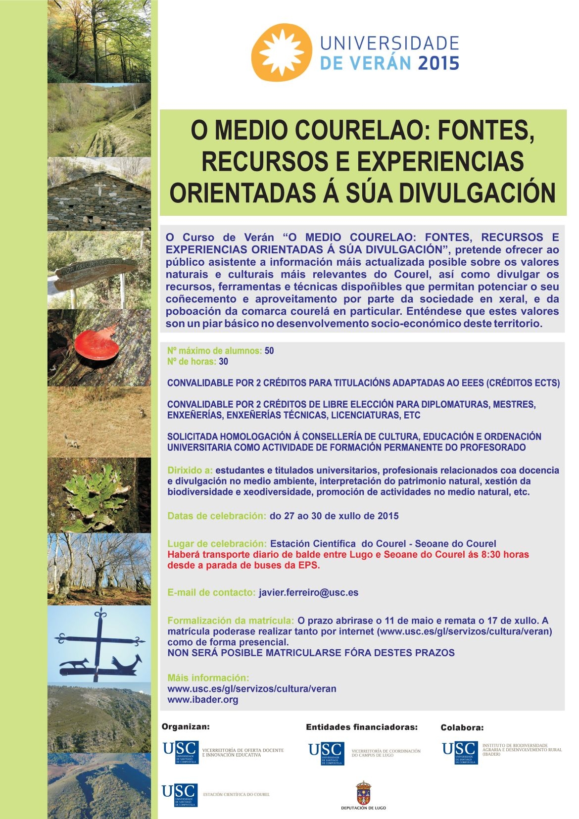 2015/05/04: O medio Courelao: fontes, recursos e experiencias orientadas á súa divulgación
