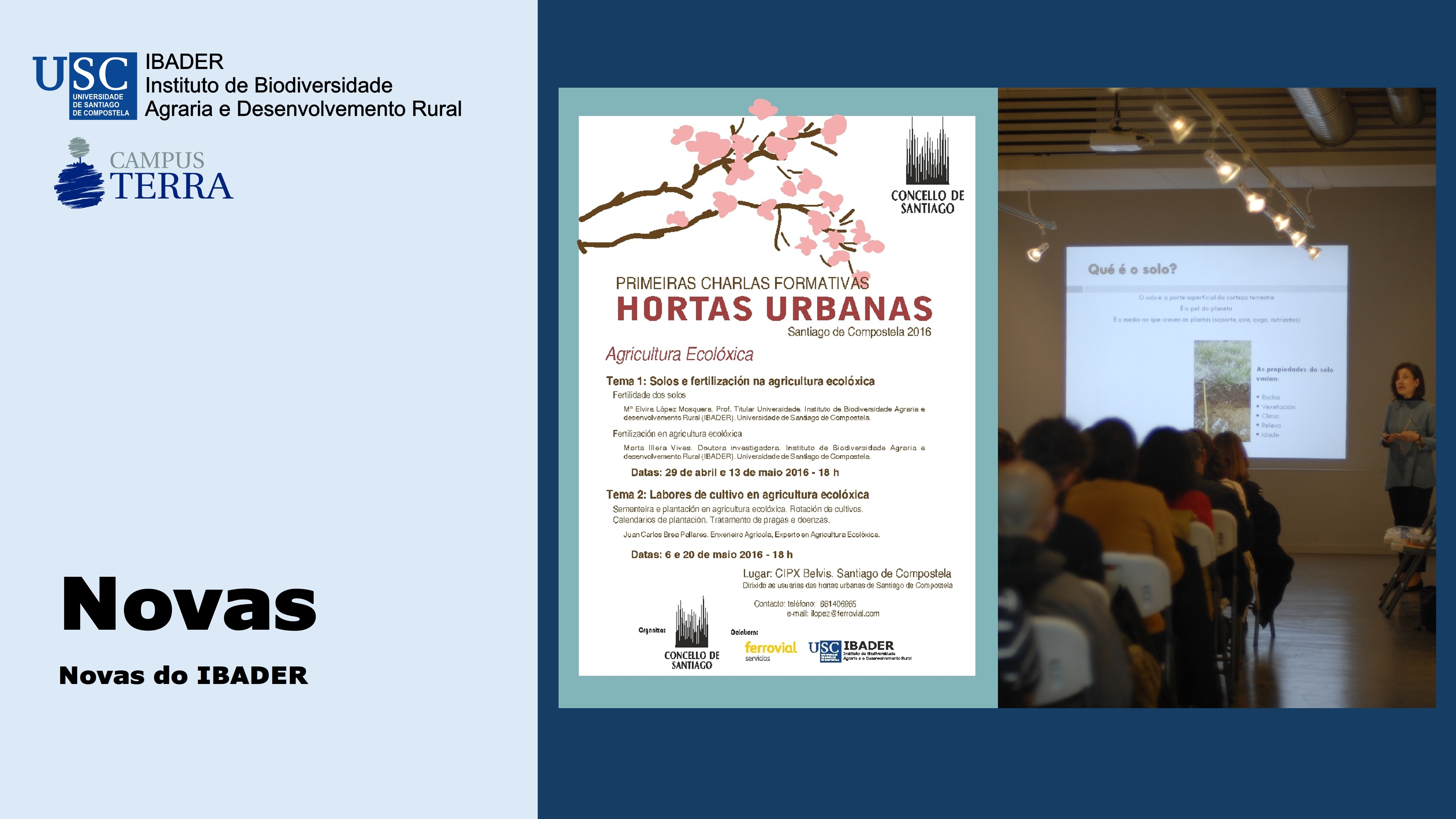 2016/05/02: Primeiras charlas formativas Hortas Urbanas en Compostela