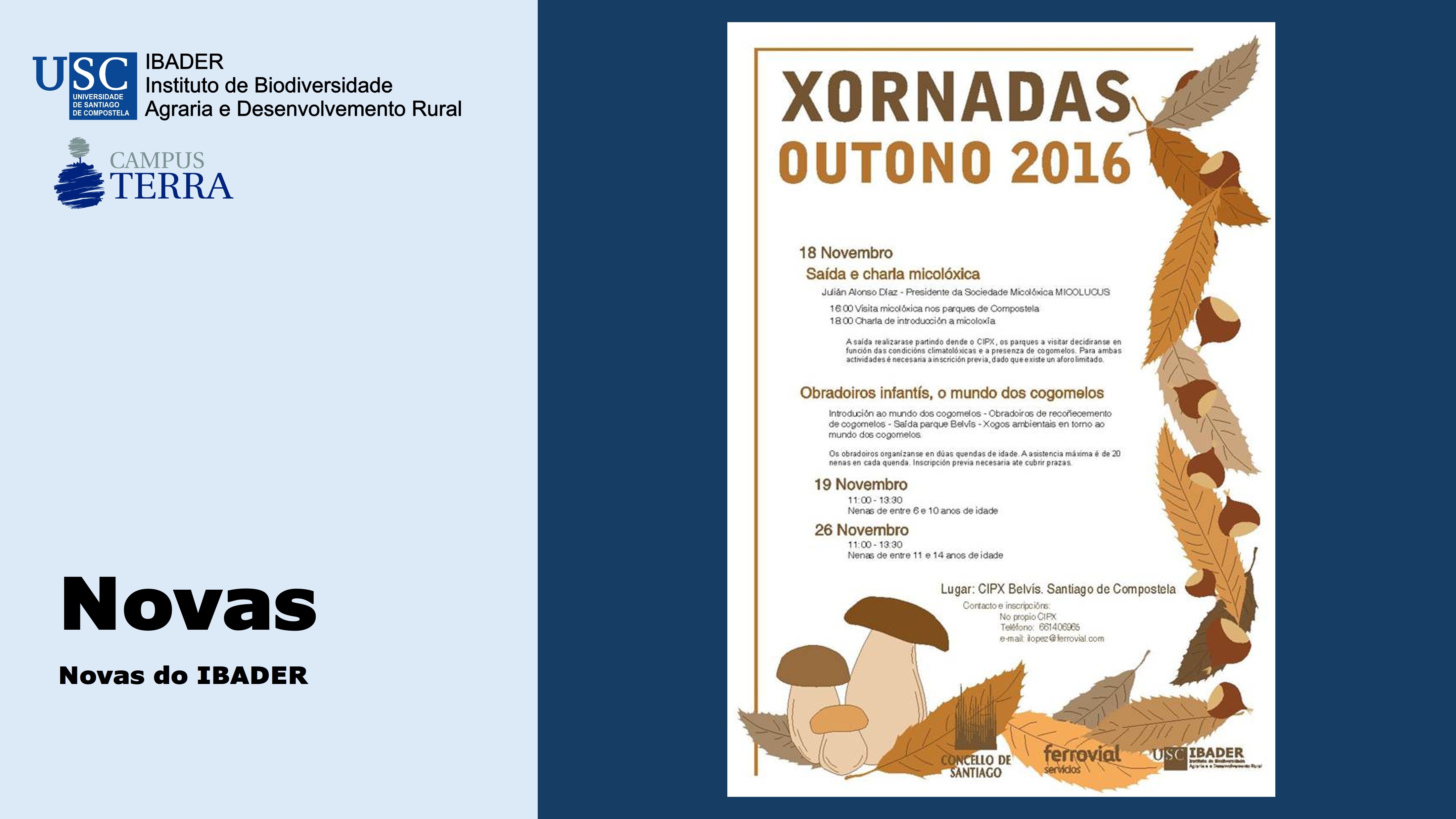 2016/10/25 Celebración de Xornadas outonais no CIPX Belvís