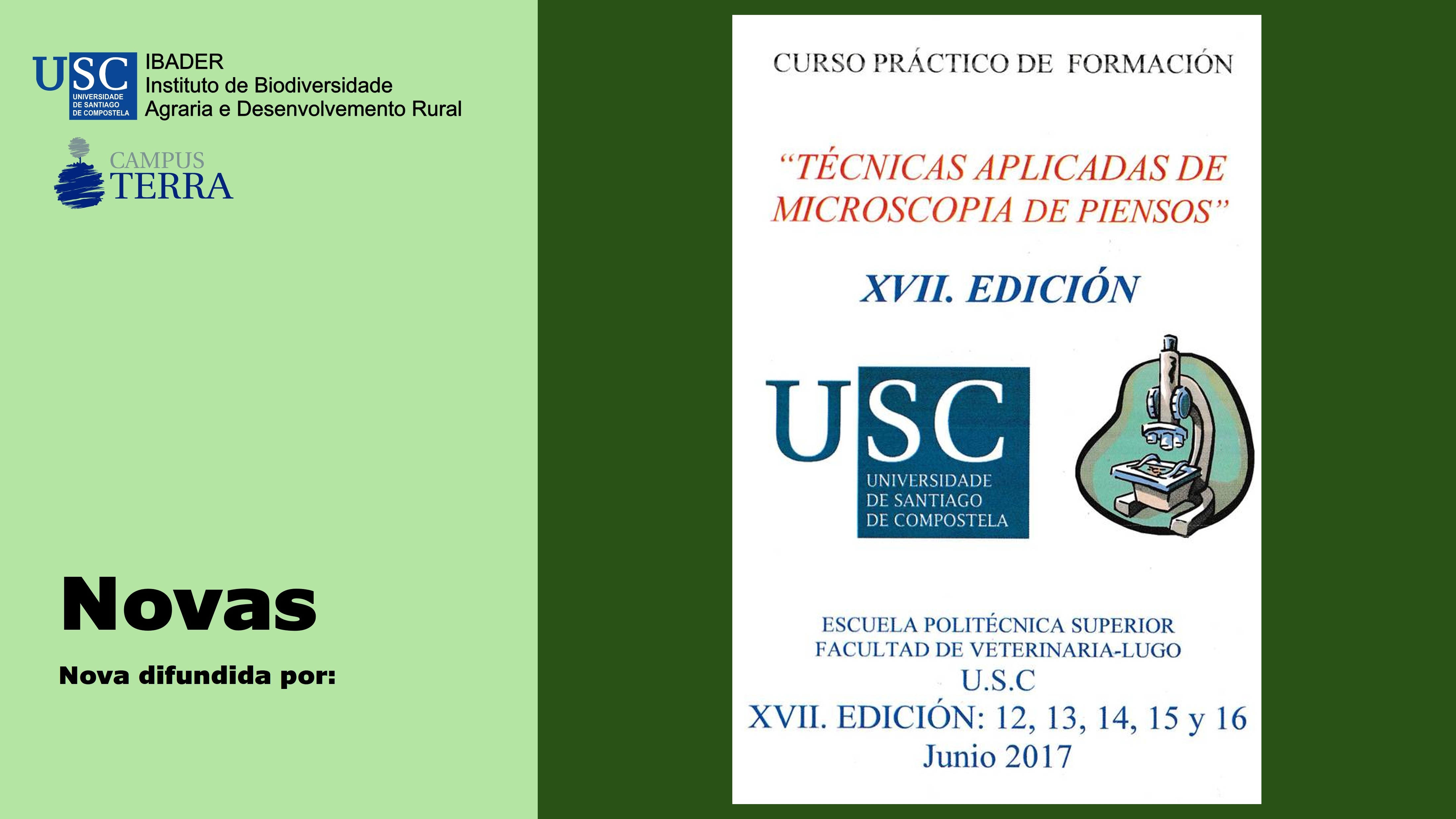 2017/05/03: Curso Microscopía de Piensos