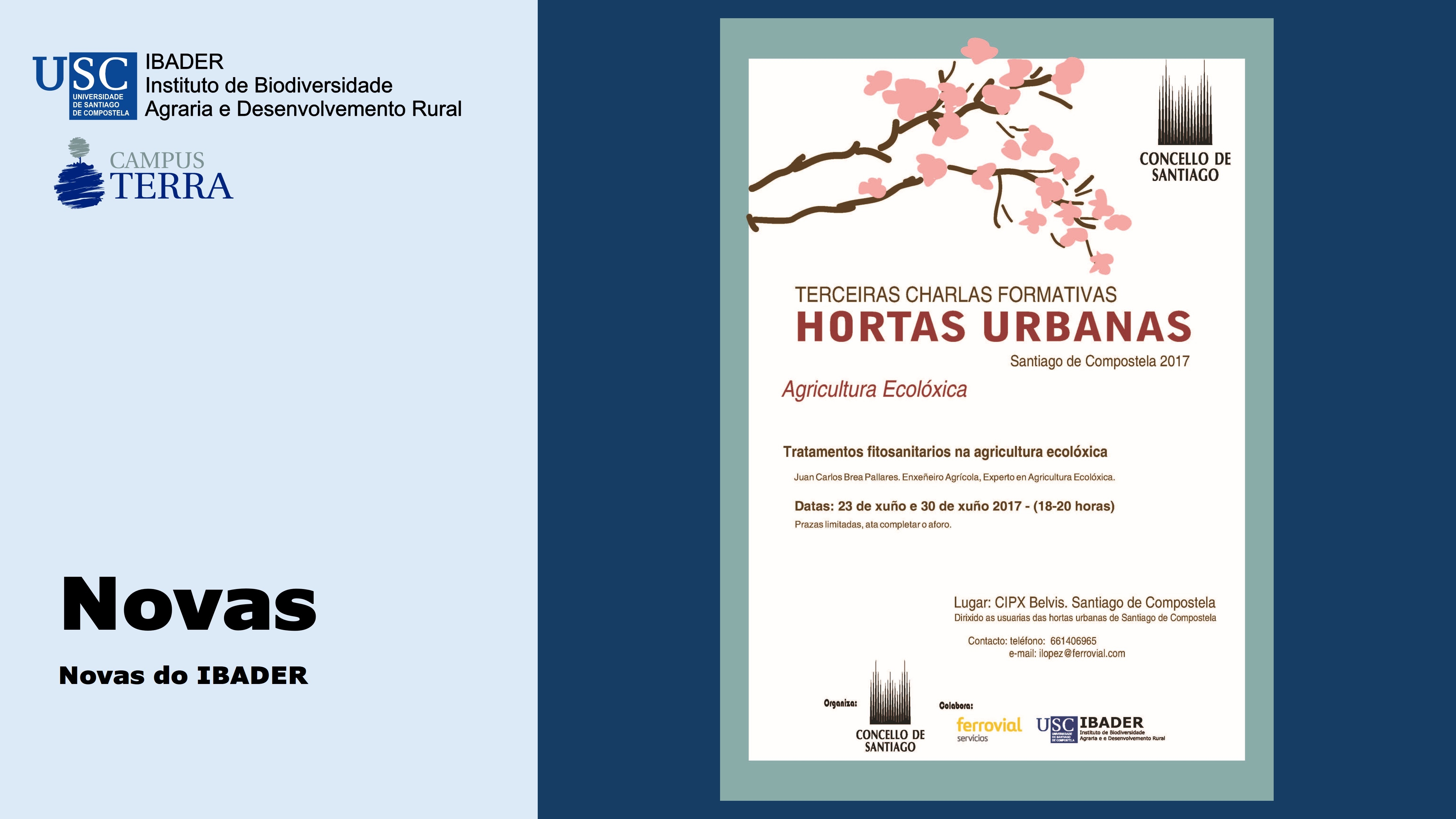 2017/06/20: Terceiras charlas formativas Hortas Urbanas de Compostela