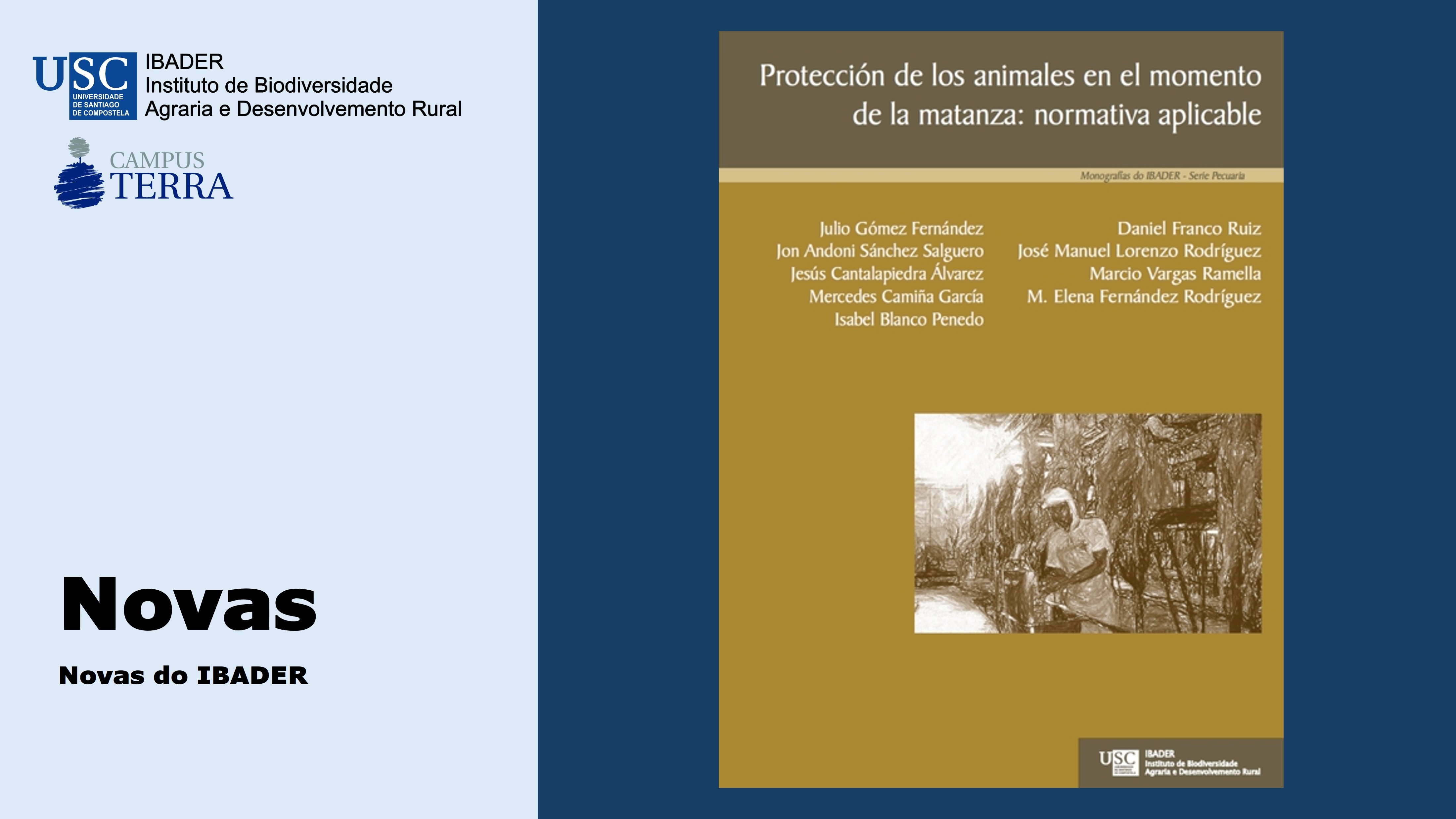 2020/07/23: Nova publicación: Protección de los animales en el momento de la matanza: normativa aplicable