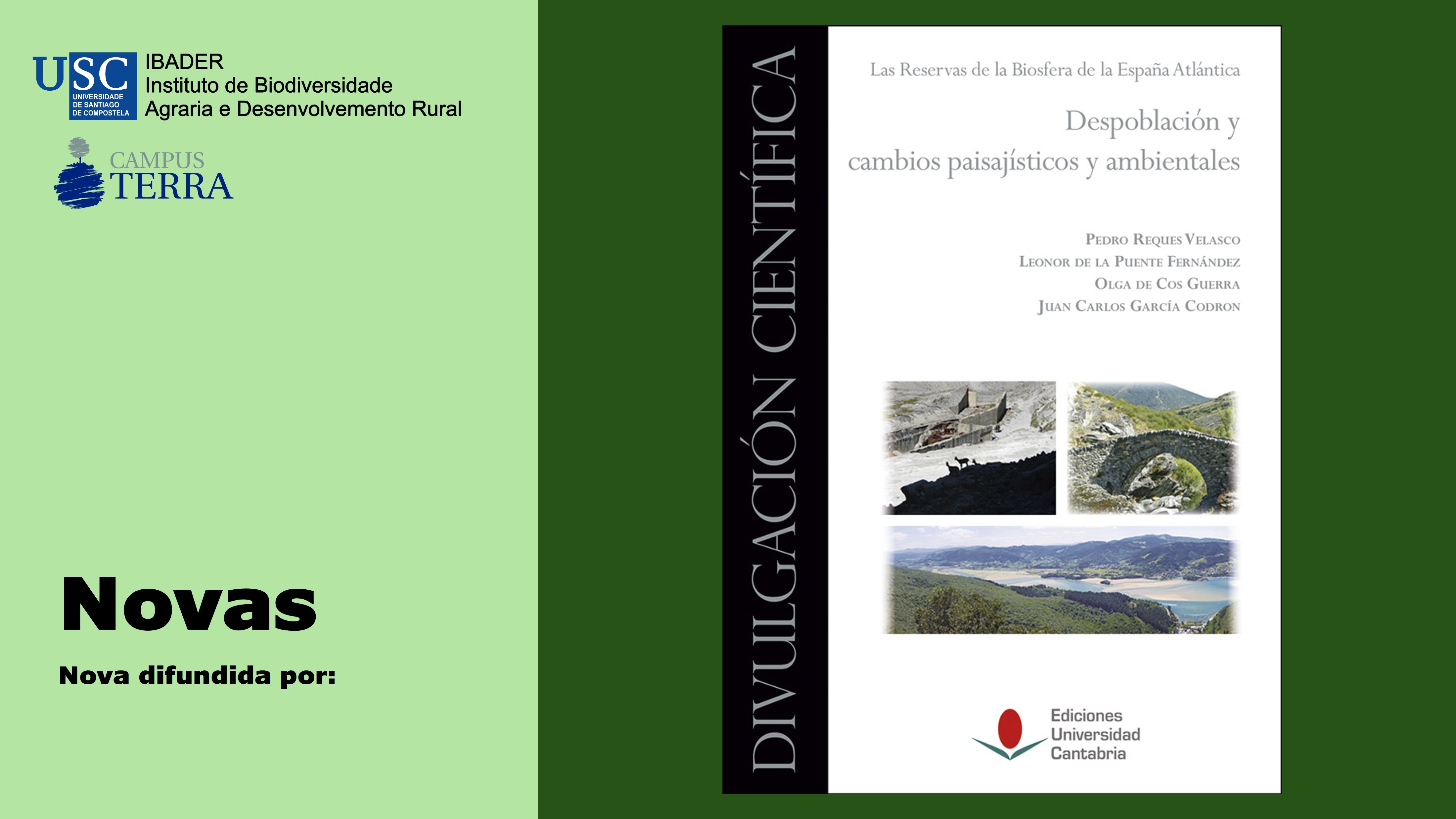 2021/11/26: Nova publicación: Despoblación y cambios paisajísticos y ambientales