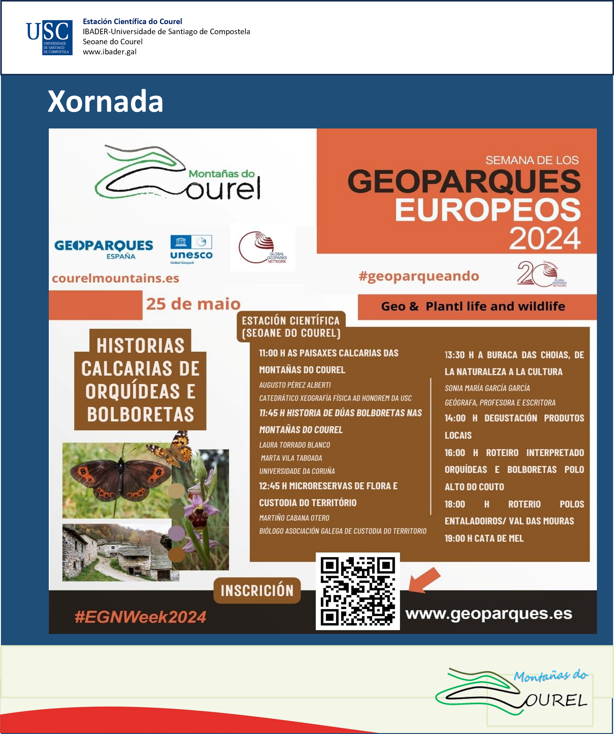 2024/05/25: ECC - Xornada: Historias calcarias de orquídeas e bolboretas
