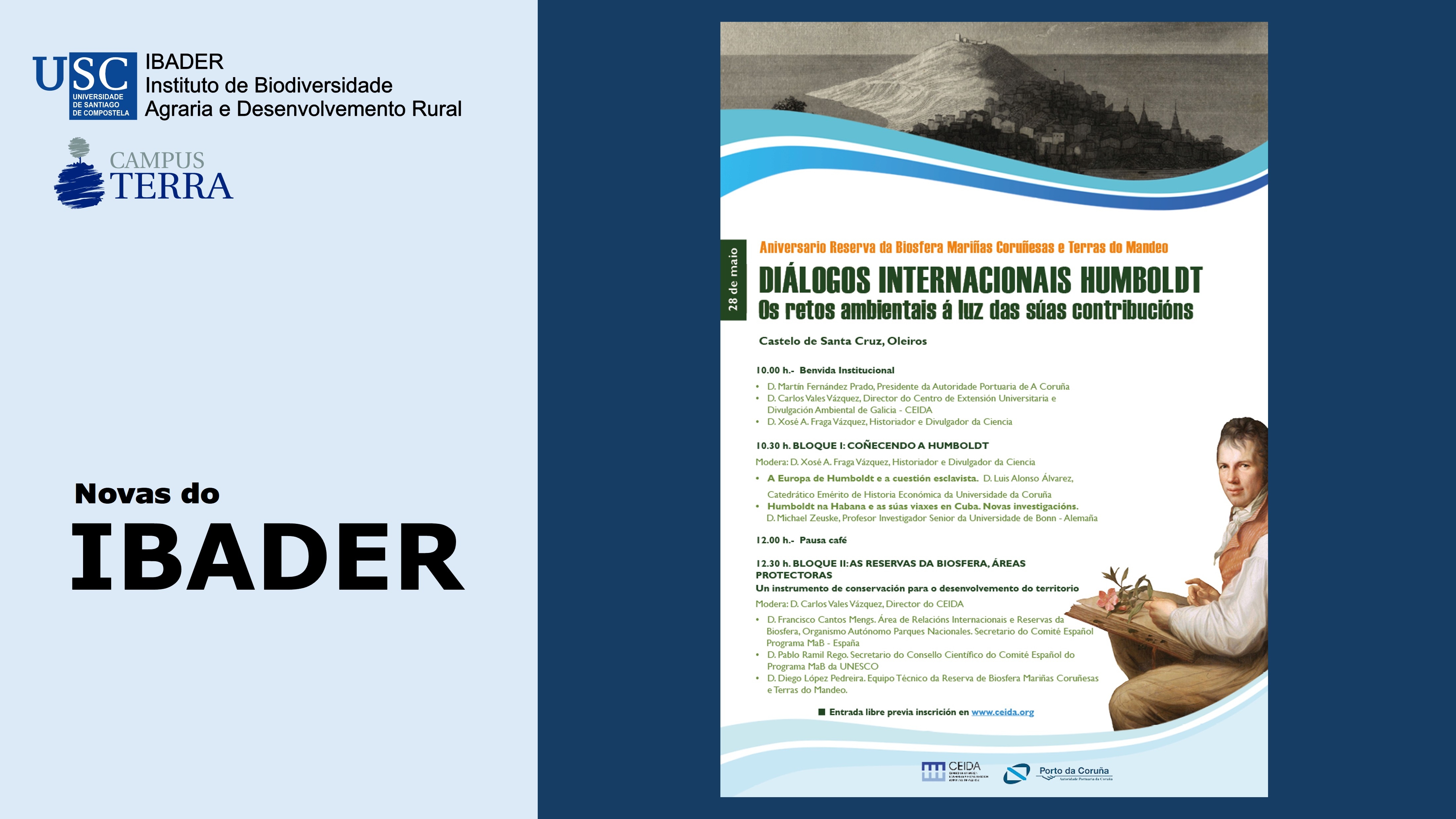 2024/05/28: Diálogos Humboldt: os retos ambientais á luz das súas contribucións