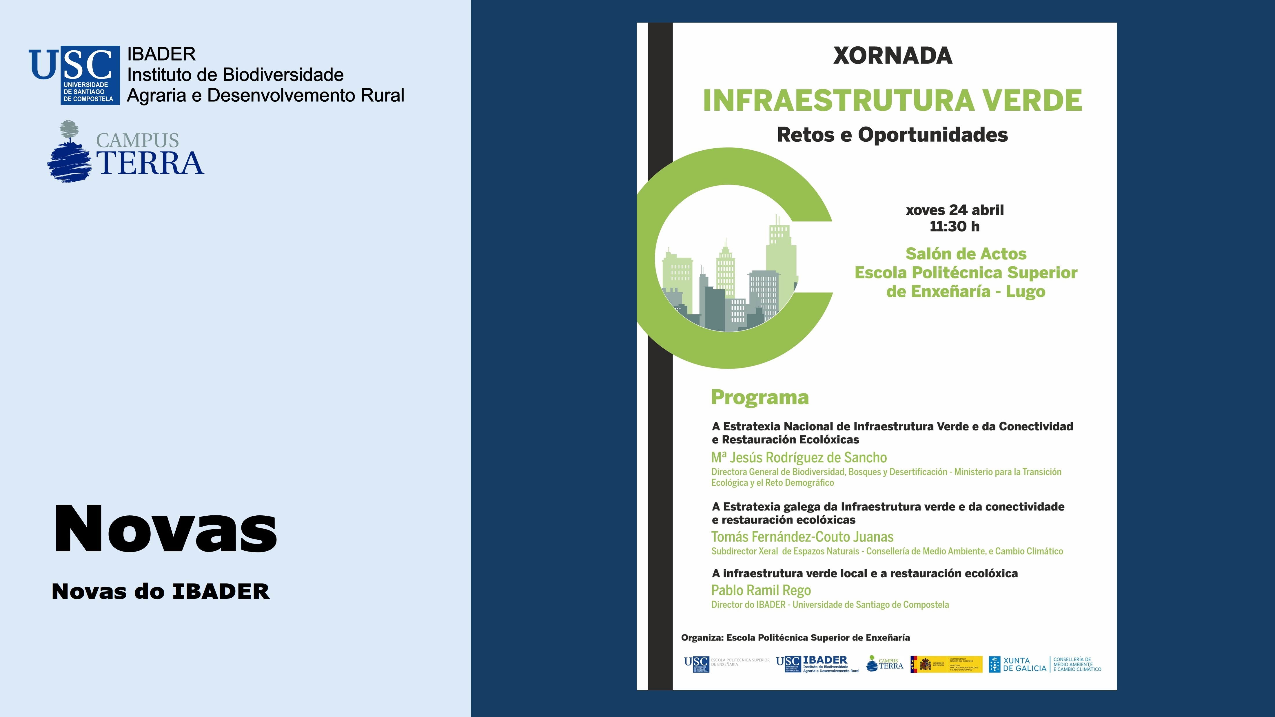 16/04/2025: Xornada de Infraestrutura verde:  Retos e oportunidades