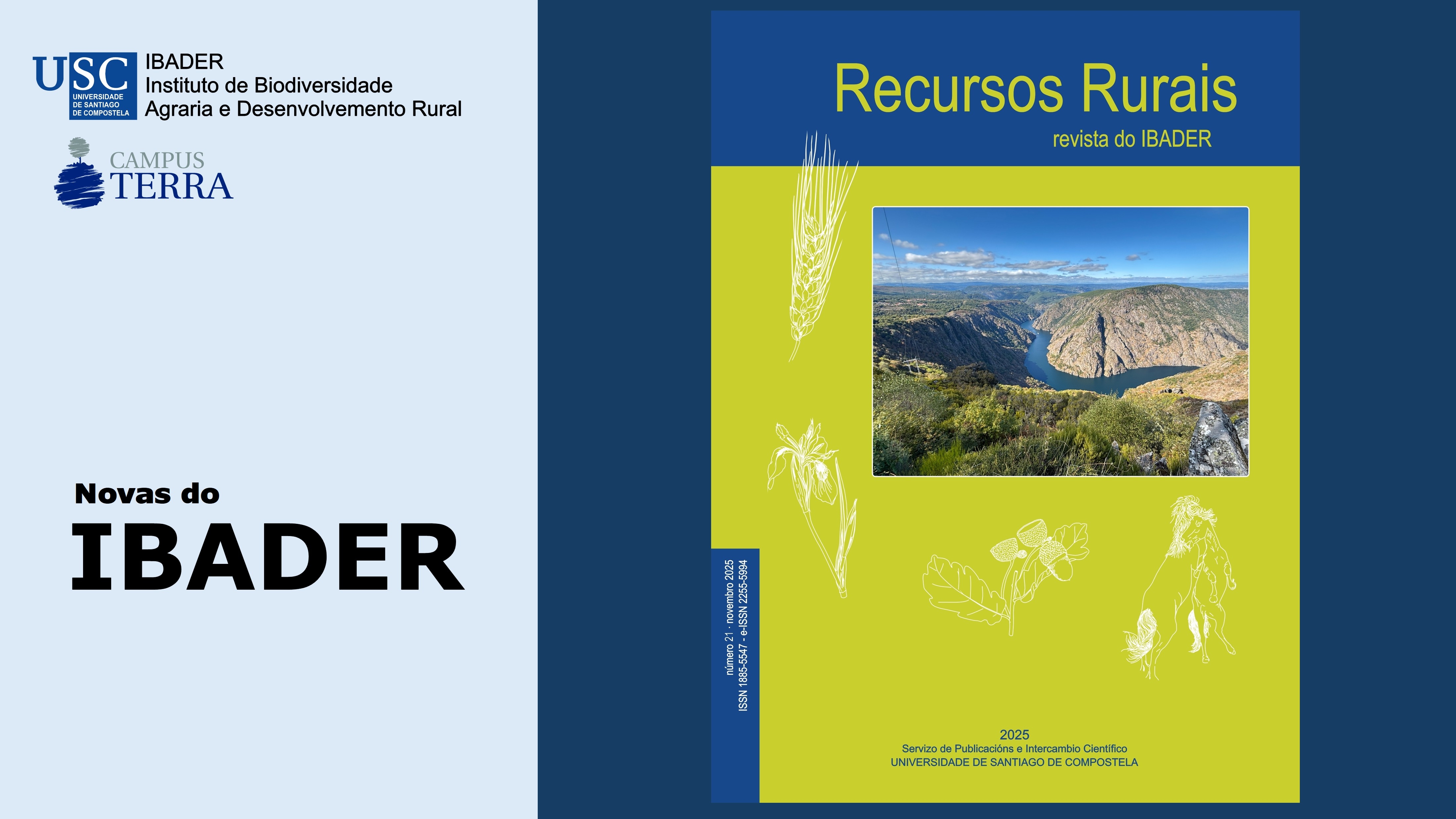 2025/12/11: Publicado o novo número da revista científico-técnica Recursos Rurais (nº 21 decembro 2025) en acceso on-line