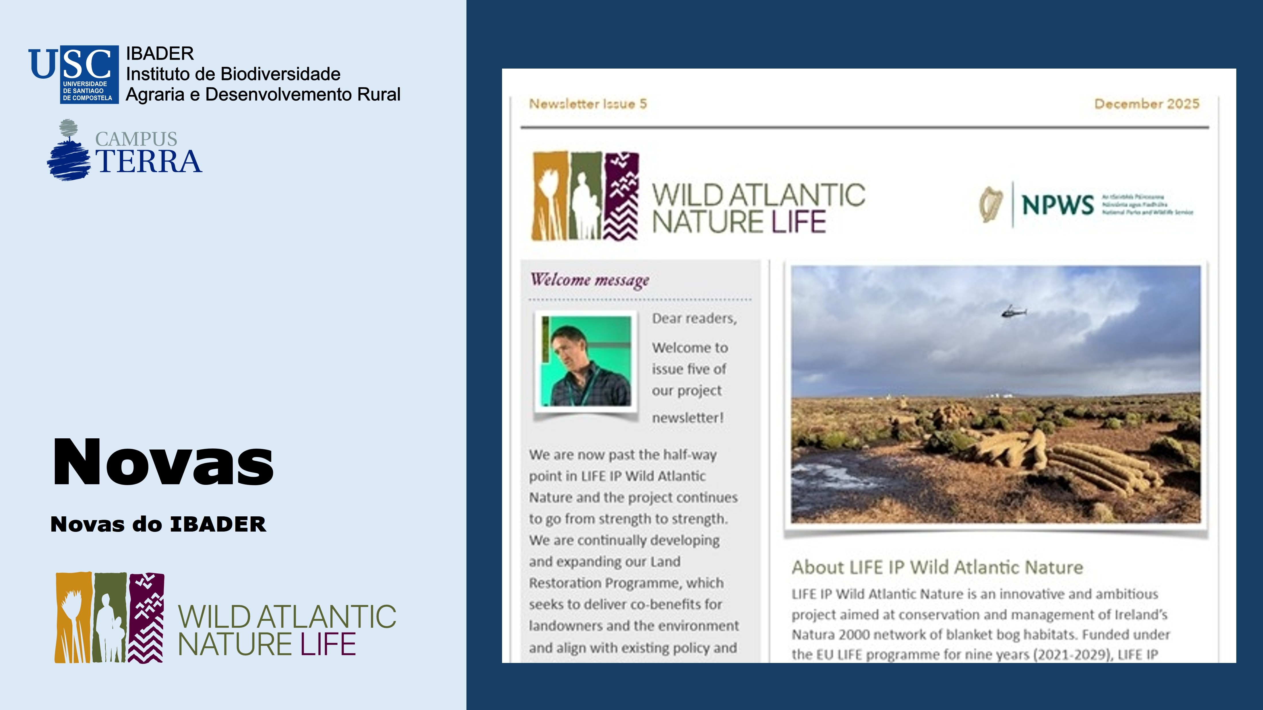 2025/12/23: Publicado o quinto boletín do Proxecto LIFE IP Wild Atlantic Nature