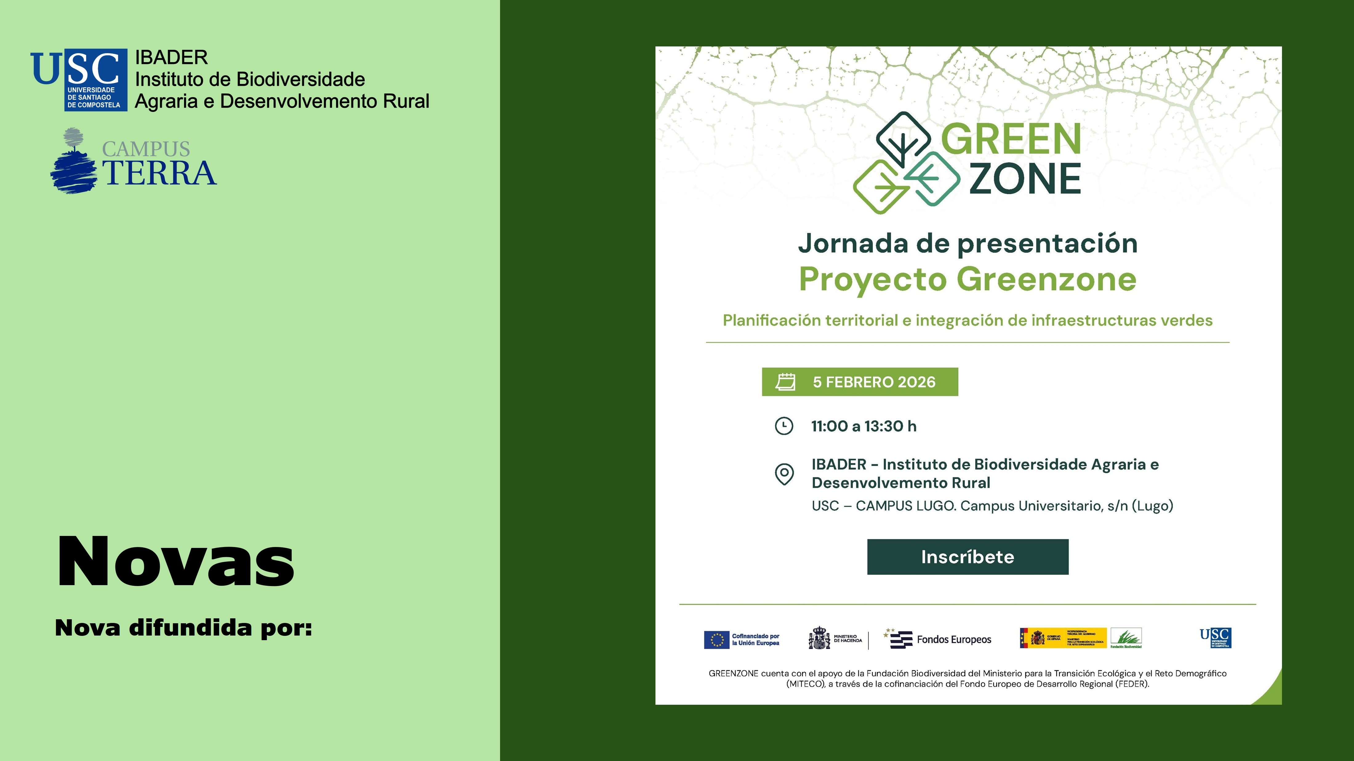 2026/01/29 O IBADER acolle a xornada de presentación do proxecto GREENZONE 