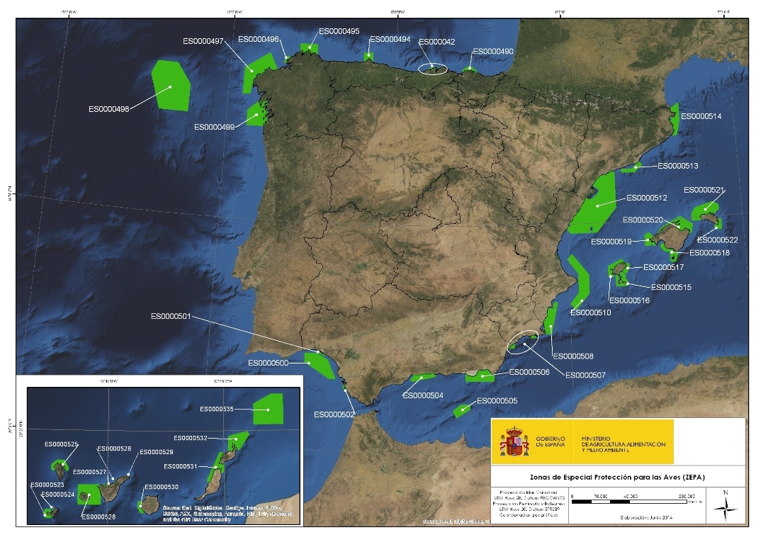 2014/07/18: Declaración de ZEPAS marinas