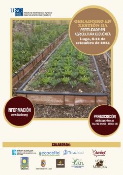 2014/05/30: Novas Datas: Curso de Xestión da fertilidade en agricultura ecolóxica